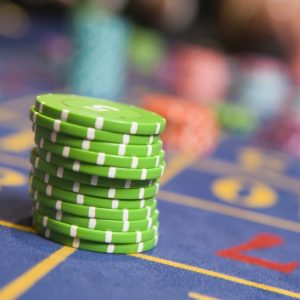 gaming chips on table