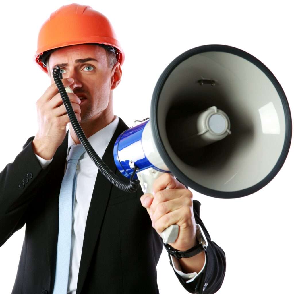 businessman and megaphone